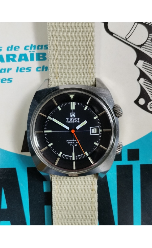 Cadran Doré Tissot Seastar 1970 - Pièce De Restyle Pour Montre Vintage